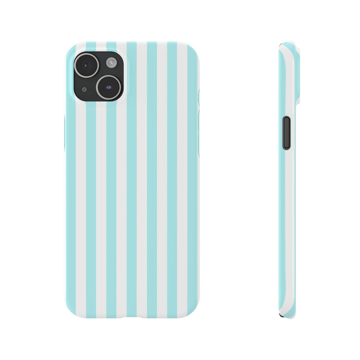 Blue Striped Summer Slim iPhone Case