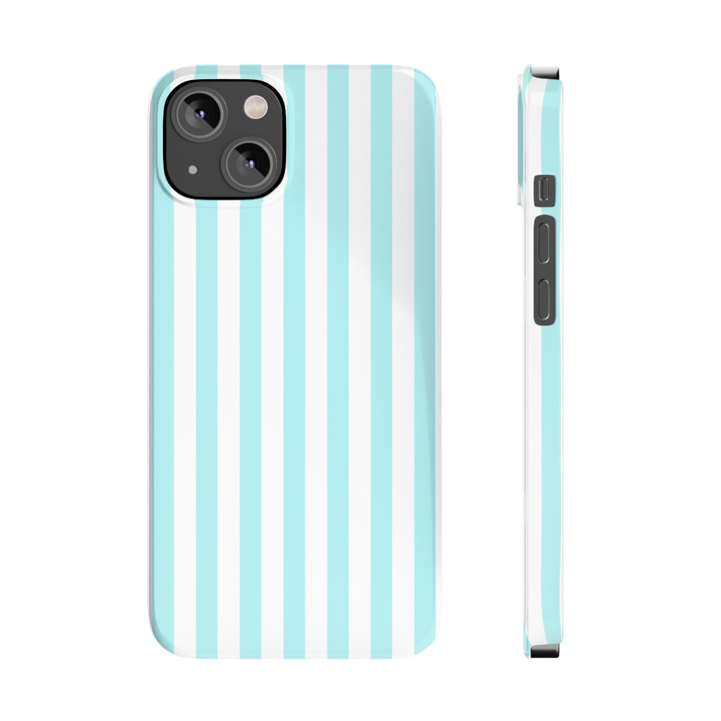 Blue Striped Summer Slim iPhone Case