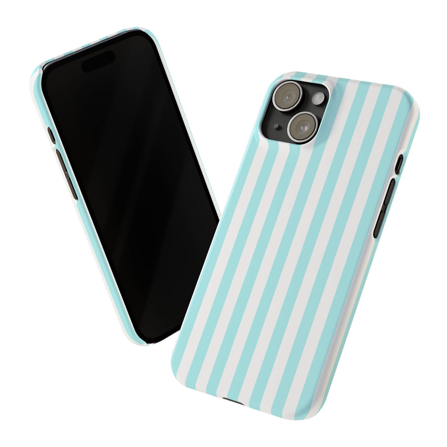 Blue Striped Summer Slim iPhone Case