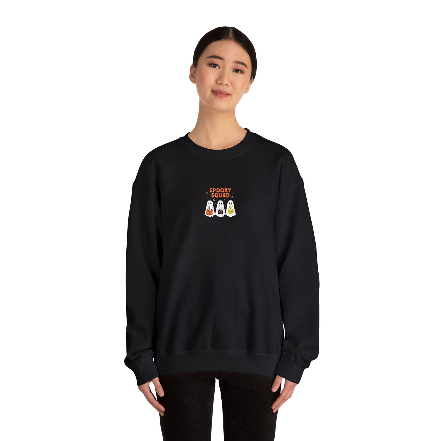 Spooky Squad Trick or Treat Embroidered Crewneck Sweatshirt