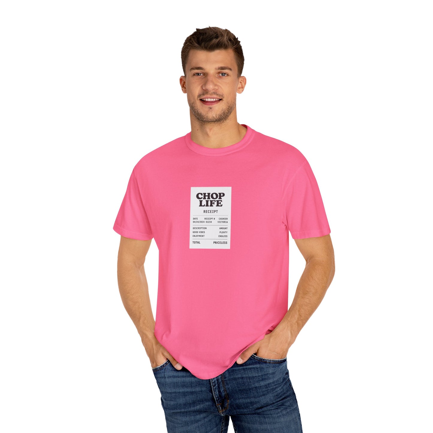 Chop Life Receipt Oversized T-shirt