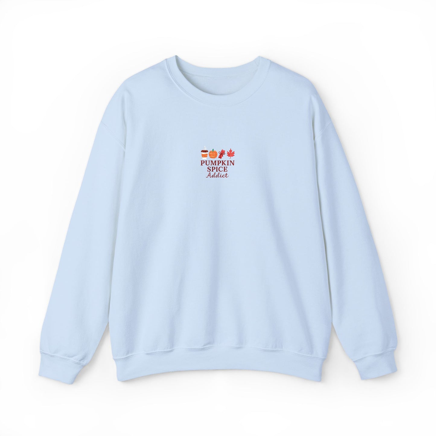 Pumpkin Spice Addict Embroidered Crewneck Sweatshirt