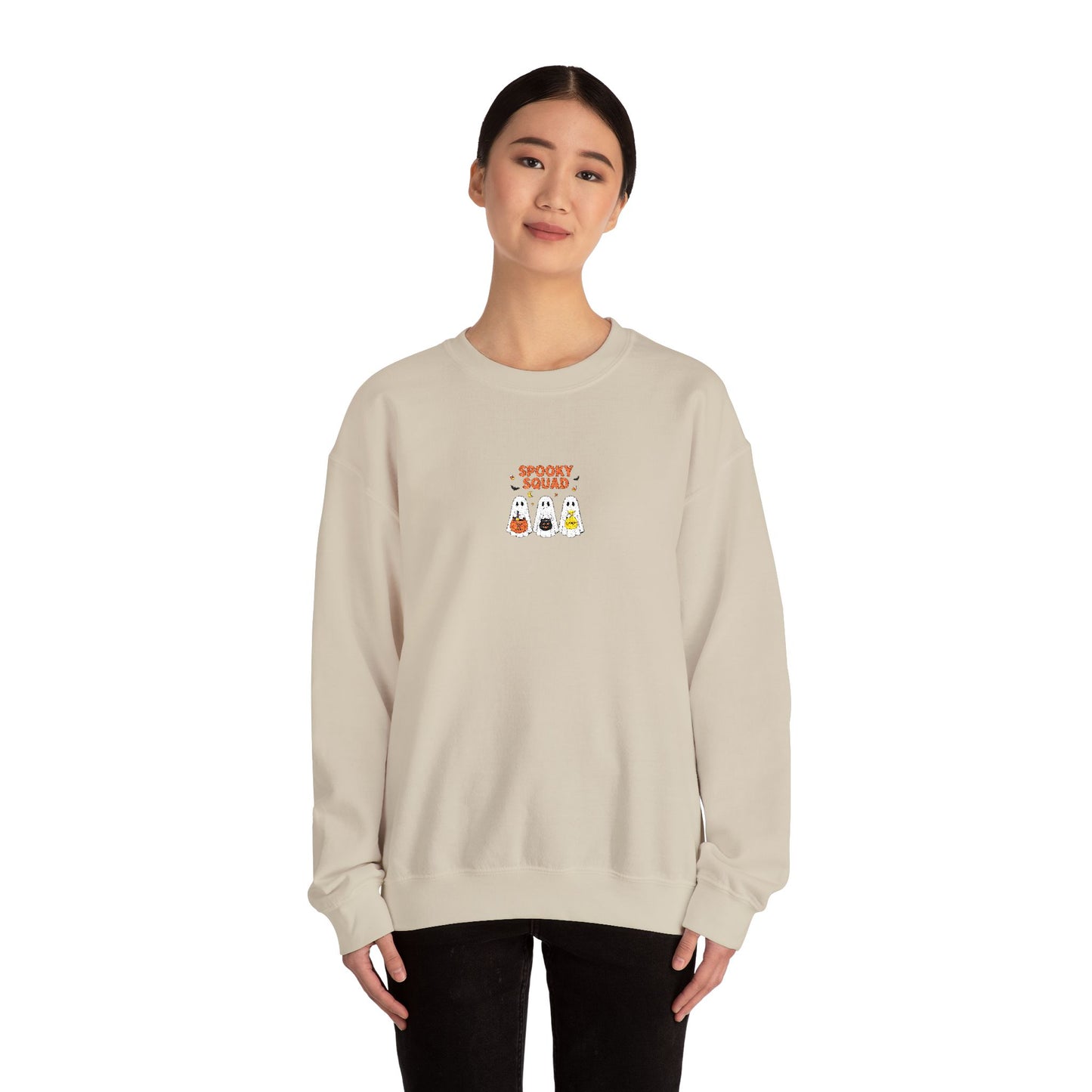 Spooky Squad Trick or Treat Embroidered Crewneck Sweatshirt
