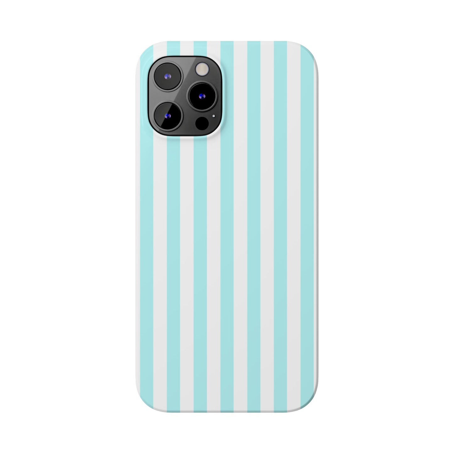 Blue Striped Summer Slim iPhone Case