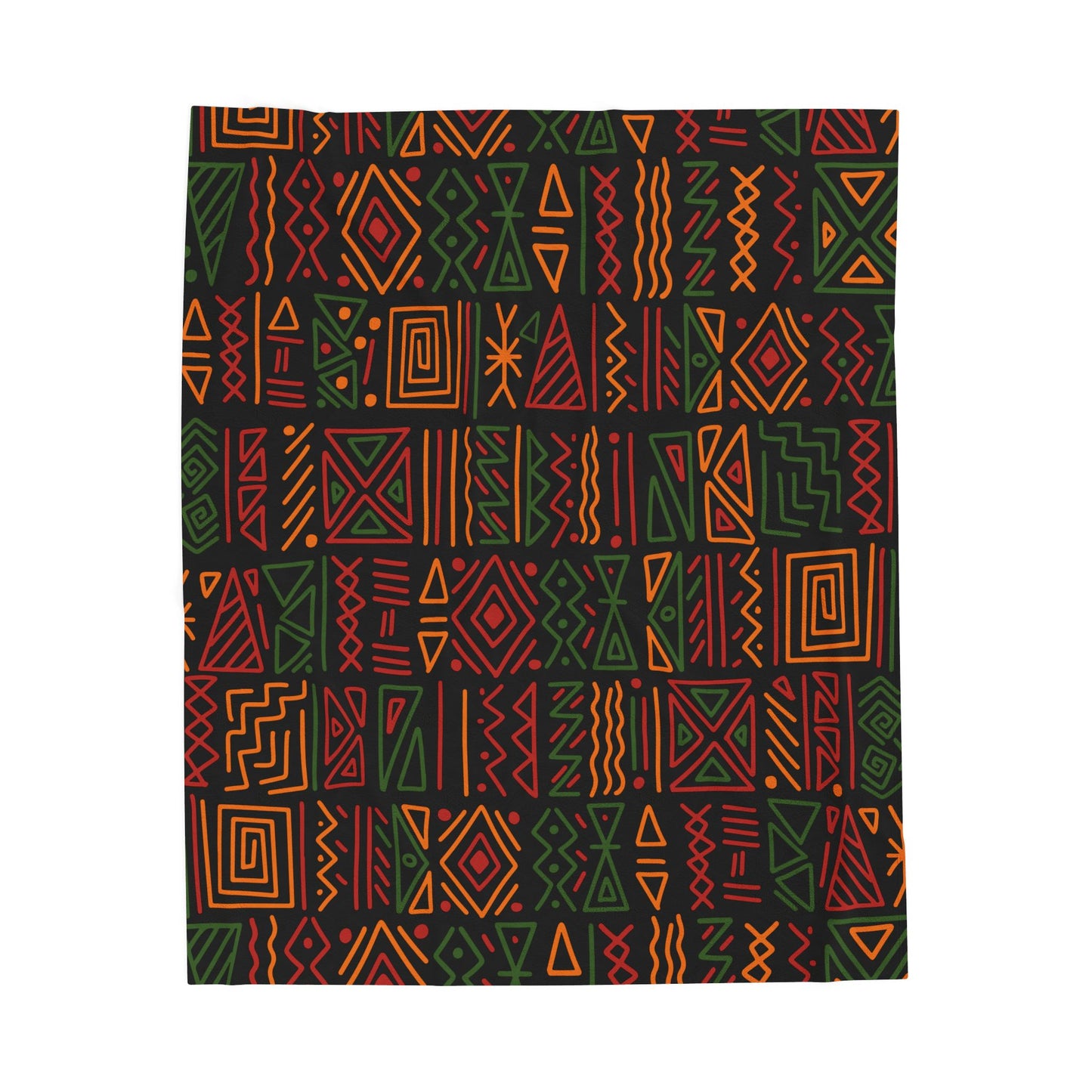 Kente Cloth Velveteen Plush Blanket