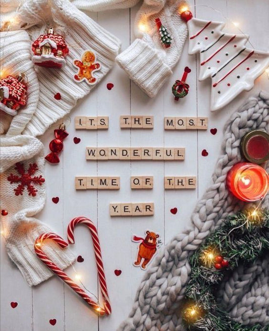 Aesthetic collage of last-minute digital holiday invitations including Christmas party invites, Friendsgiving templates, and winter event graphics.