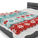 Christmas Flakes Velveteen Plush Blanket