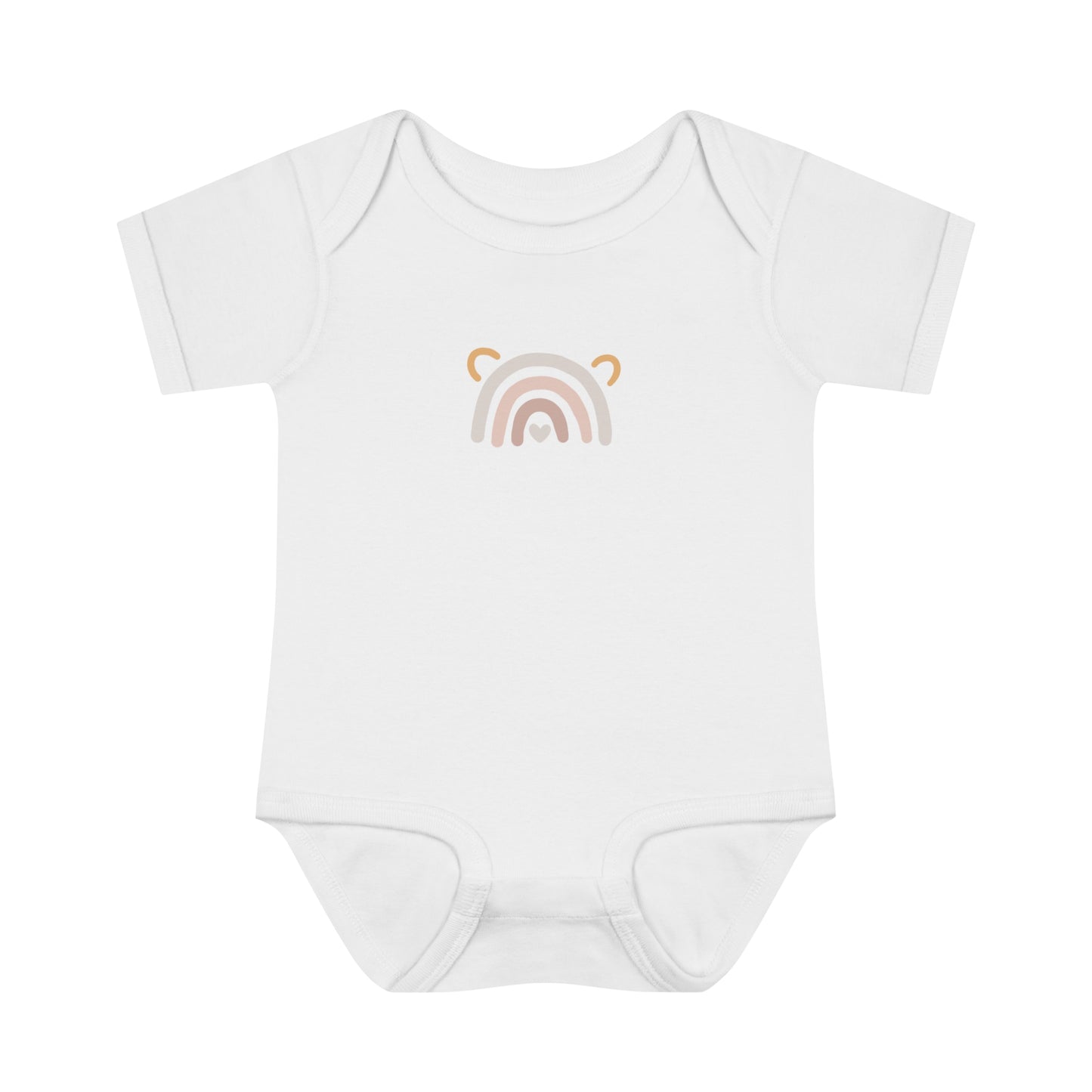 Rainbow Heart Baby Bodysuit
