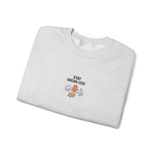 Stay Organized Embroidered Crewneck Sweatshirt
