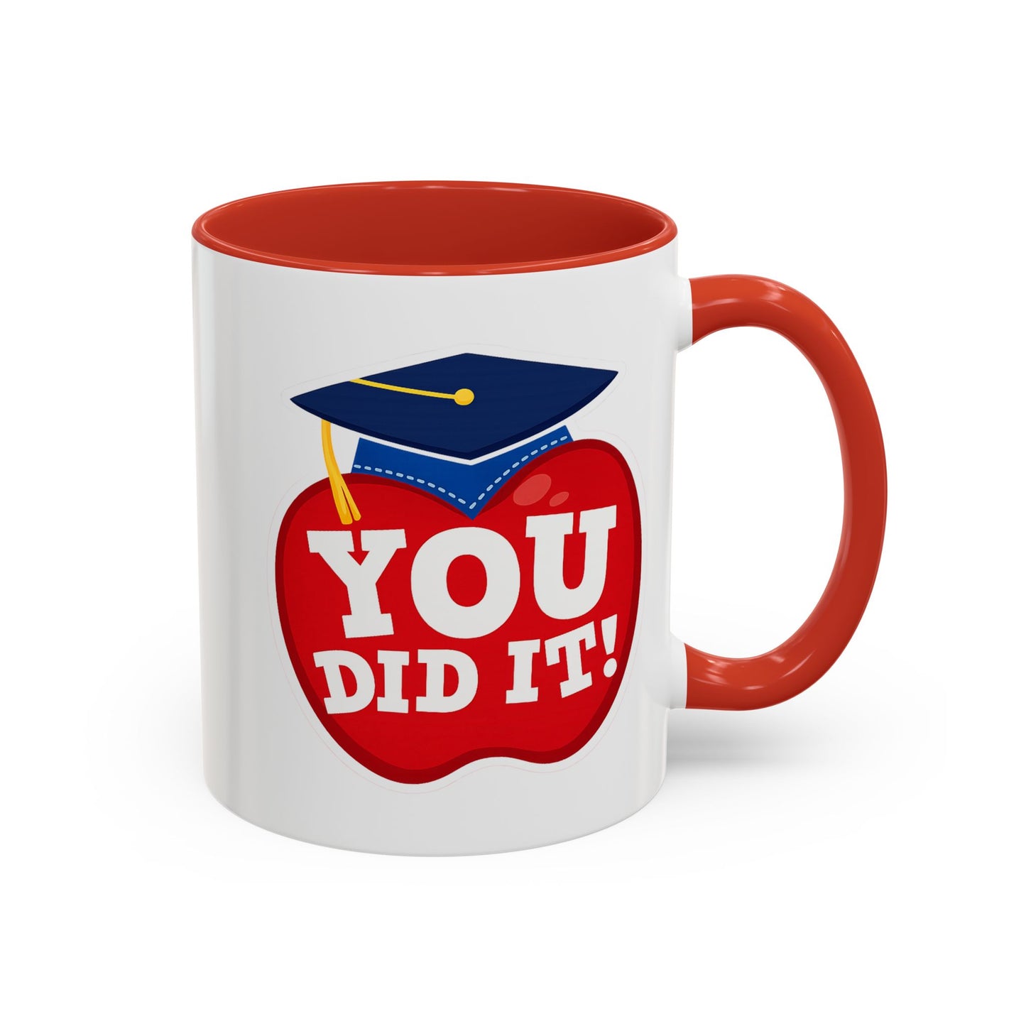 You Did It! Graduation Apple Accent Coffee Mug (11/15oz)
