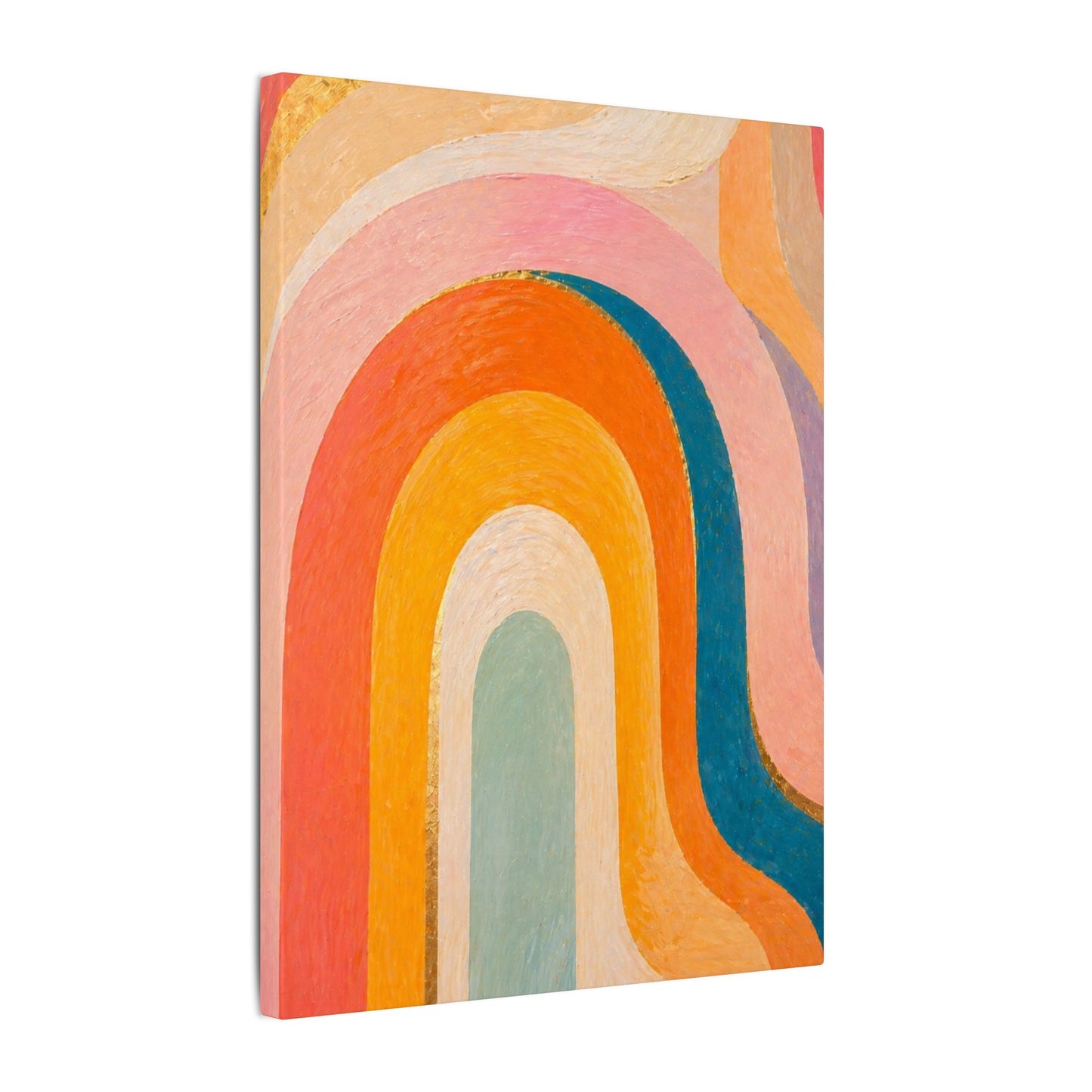 Retro Rainbow Arched Matte Canvas — Stretched Wall Art