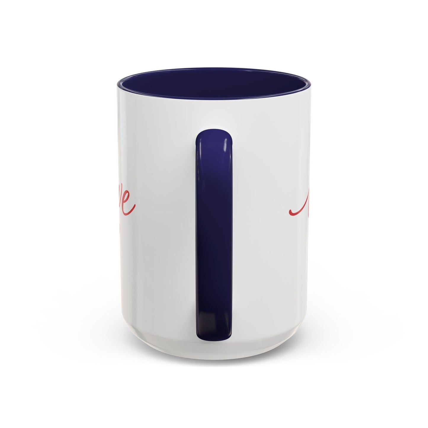 Love Script Accent Coffee Mug – Romantic Heart 11/15oz