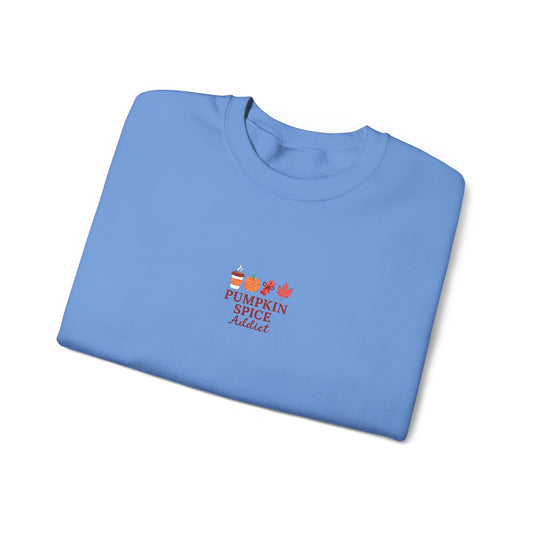 Pumpkin Spice Addict Embroidered Crewneck Sweatshirt