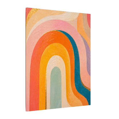 Retro Rainbow Arched Matte Canvas — Stretched Wall Art