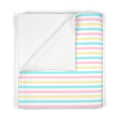 Cotton Candy Rainbow Soft Fleece Baby Blanket