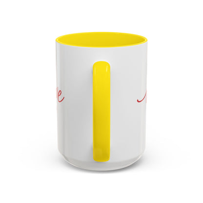 Love Script Accent Coffee Mug – Romantic Heart 11/15oz