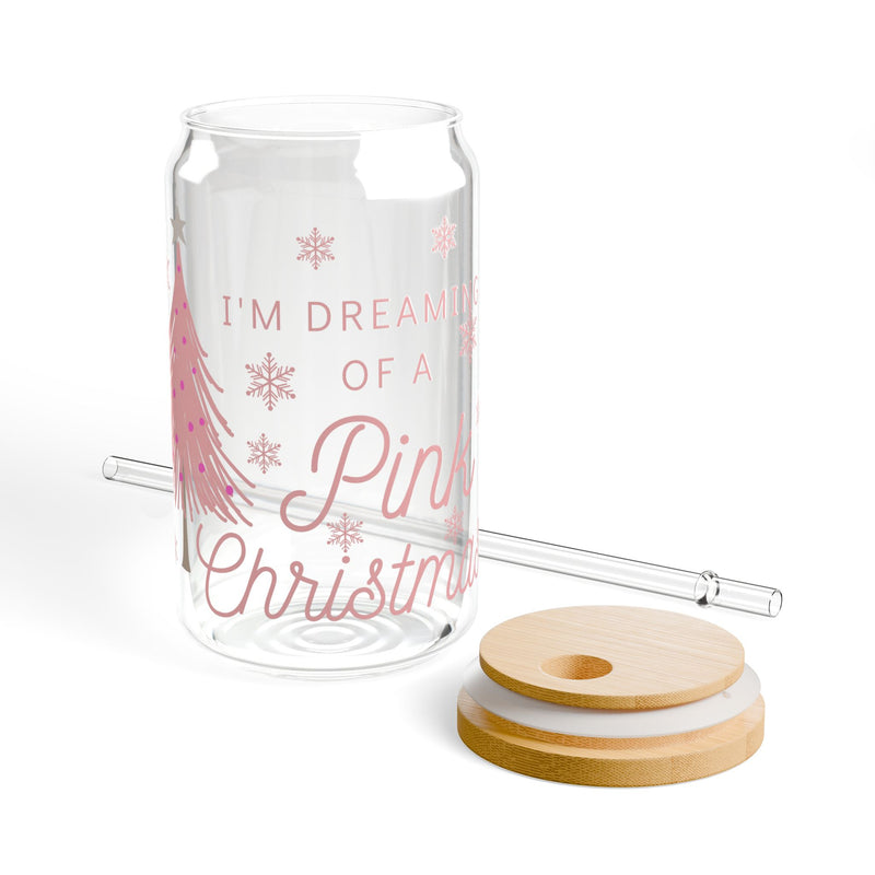 Dreaming of a Pink Christmas Sipper Glass