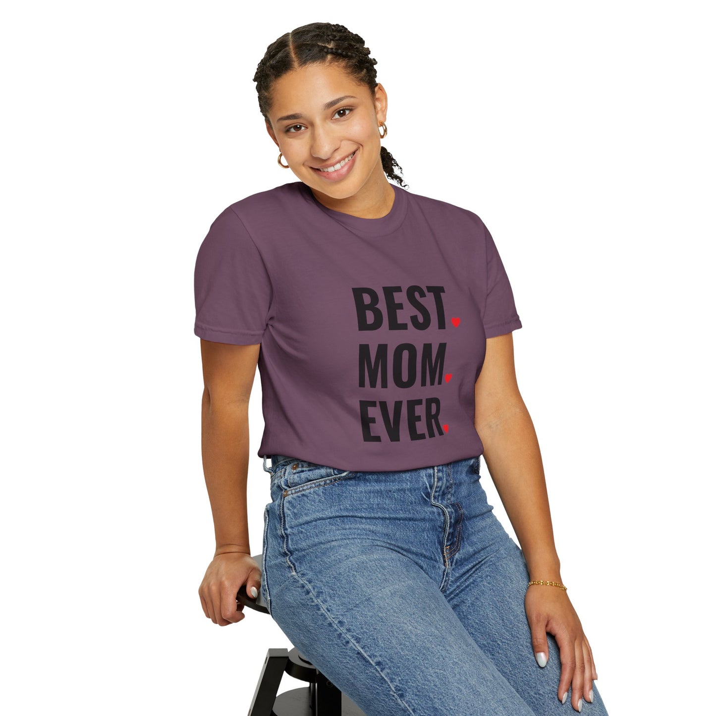 Best Mom Ever Hearts Oversized T-shirt