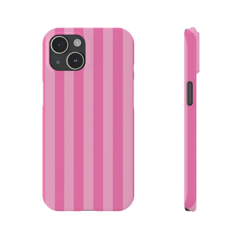 Pink Striped Slim iPhone Case