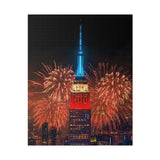 Fireworks in NYC Matte Canvas, Stretched