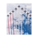 Red White and Blue Planes Matte Canvas, Stretched