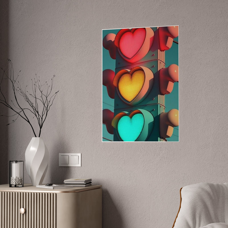 Heart Stop Light Gloss Poster