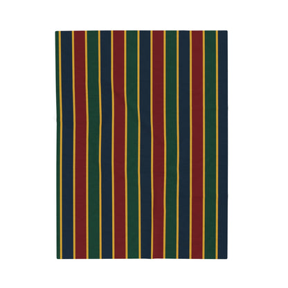The Regent Collection Colorful Stripes Velveteen Plush Blanket