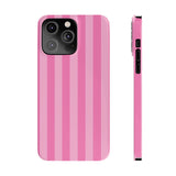 Pink Striped Slim iPhone Case