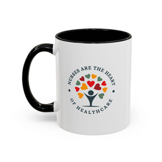 Nurses Heart of Healthcare Accent Coffee Mug