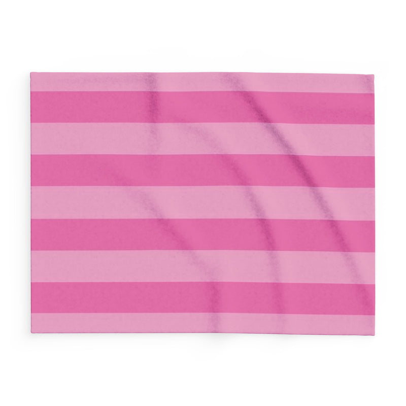 Pink Striped Arctic Fleece Blanket