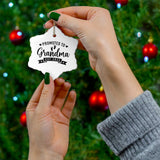 Promoted to Grandma 2025 Ceramic Ornament, 4 Shapes