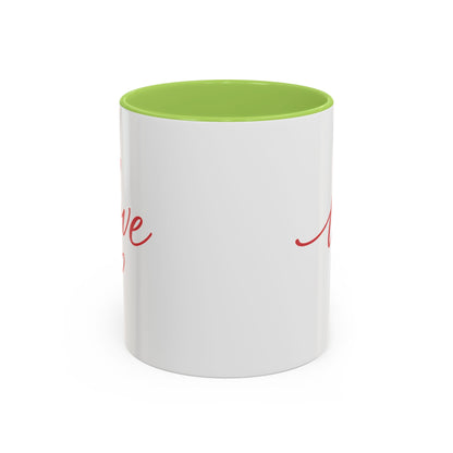 Love Script Accent Coffee Mug – Romantic Heart 11/15oz