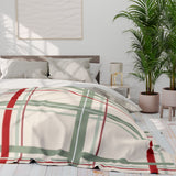 Red and Green Striped Arctic Fleece Blanket