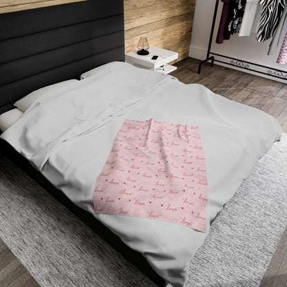 Love Silk Velveteen Plush Blanket
