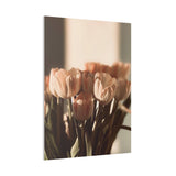 Sunrise Tulips Matte Canvas, Stretched