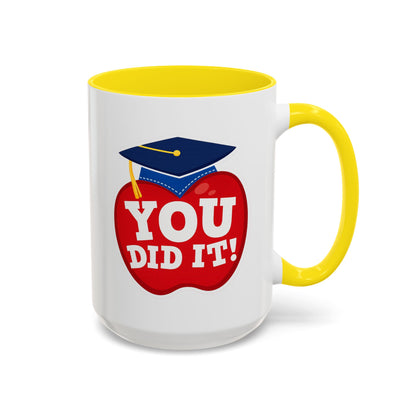 You Did It! Graduation Apple Accent Coffee Mug (11/15oz)
