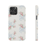 Rosa Beaux Blue Slim iPhone Case