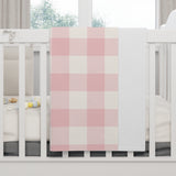 Pink Plaid Soft Fleece Baby Blanket