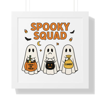 Spooky Squad Trick or Treat Framed Poster (Black or White Frame)