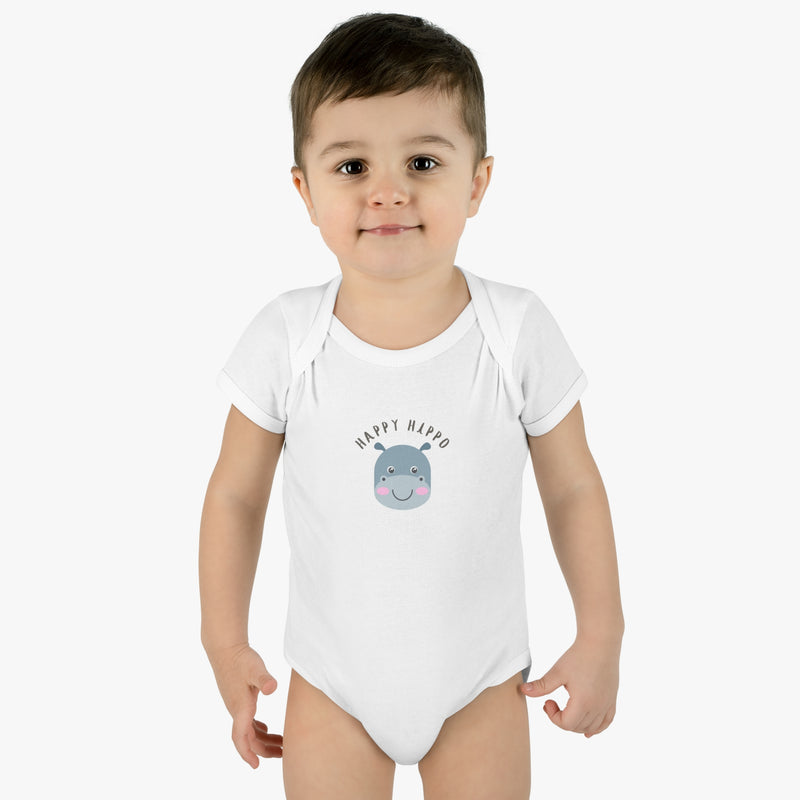 Happy Hippo Baby Bodysuit