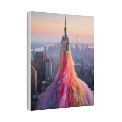 Pastel Empire State Matte Canvas, Stretched