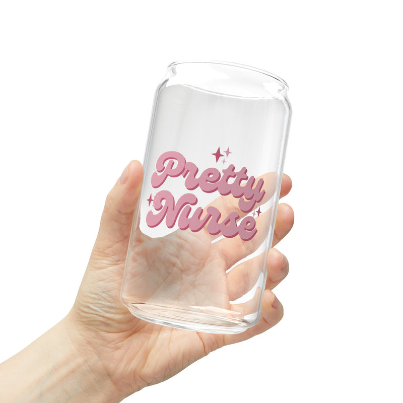 Pretty Nurse Sparkle Sipper Glass