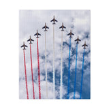 Red White and Blue Planes Matte Canvas, Stretched