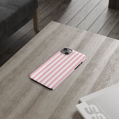 Pink Striped Summer Slim iPhone Case