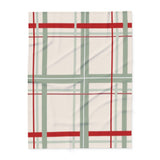 Red and Green Striped Arctic Fleece Blanket