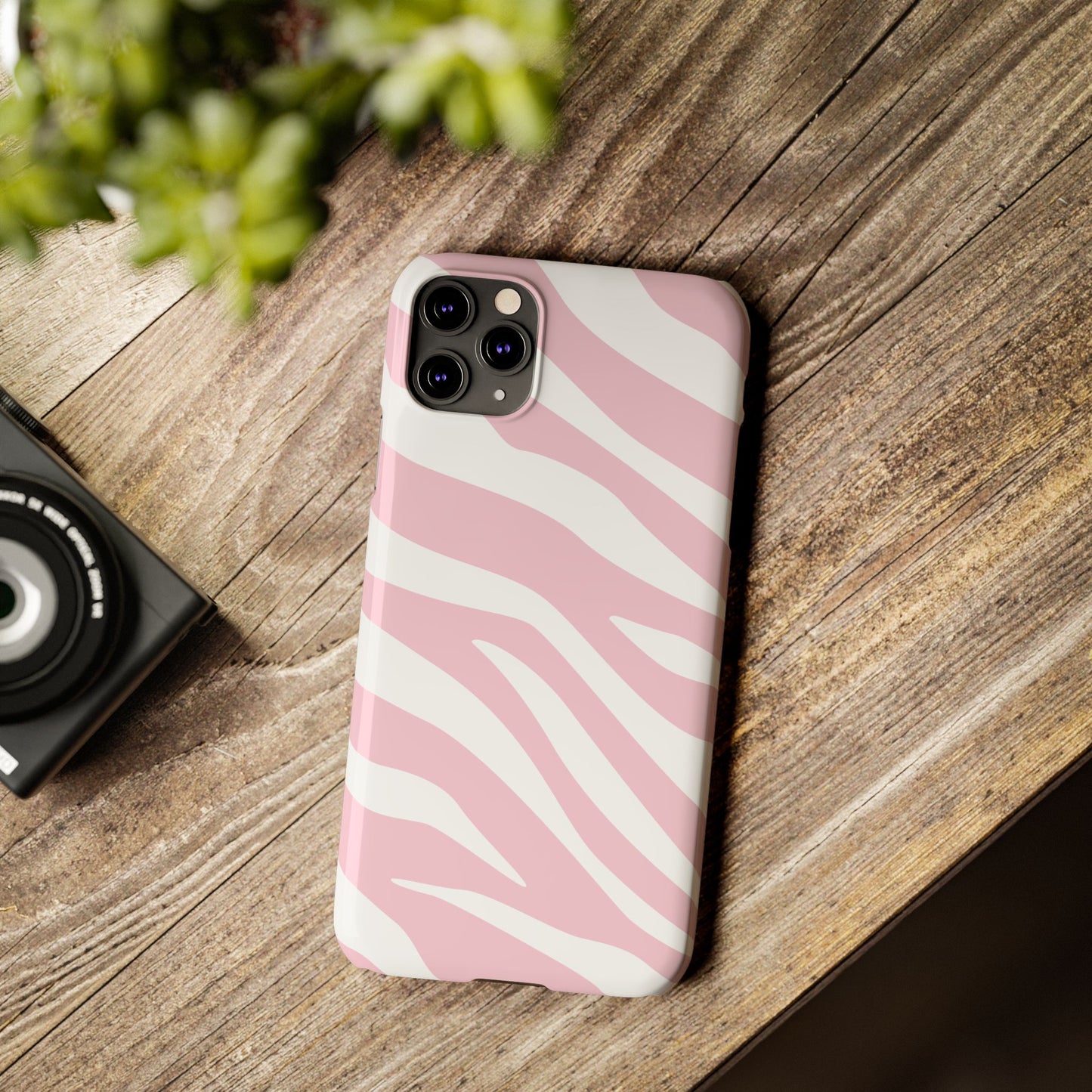 Pink Zebra Slim iPhone Case
