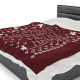 Merry Christmas Ya Filthy Animal Velveteen Plush Blanket