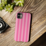 Pink Striped Slim iPhone Case