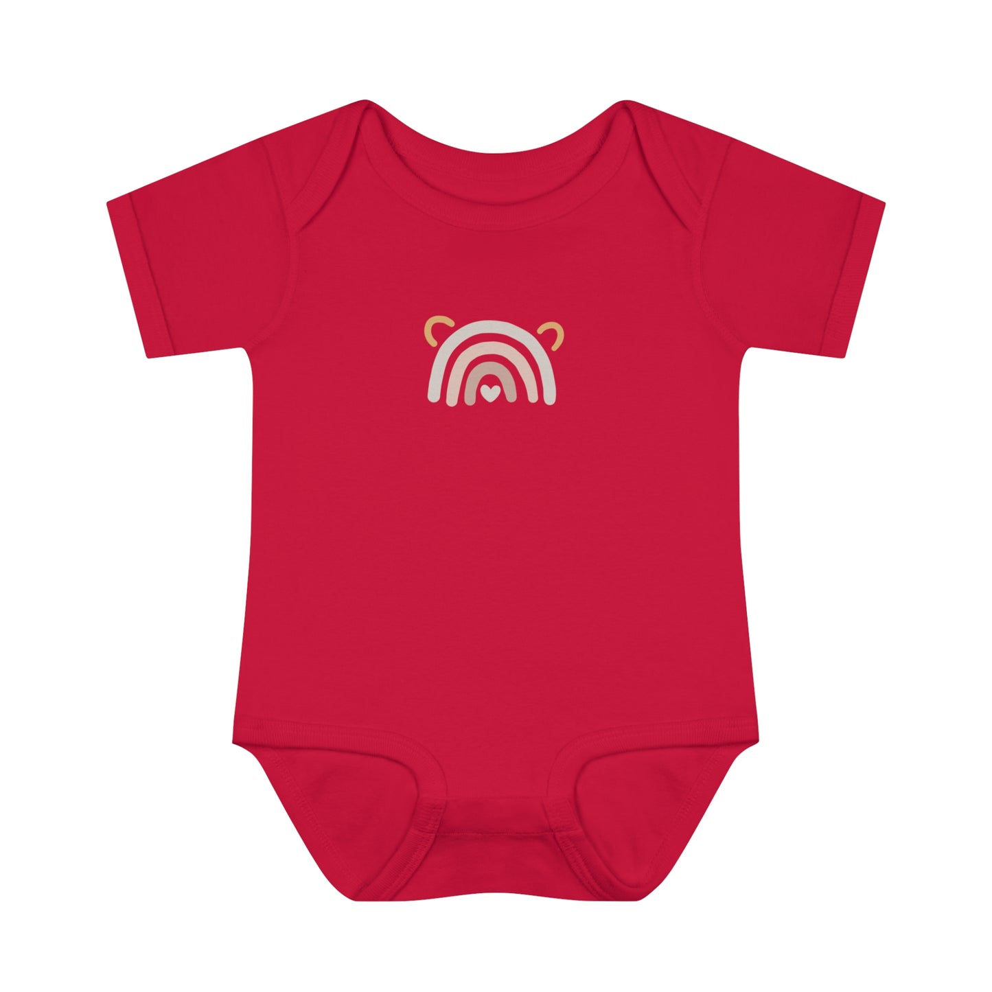 Rainbow Heart Baby Bodysuit