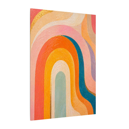 Retro Rainbow Arched Matte Canvas — Stretched Wall Art